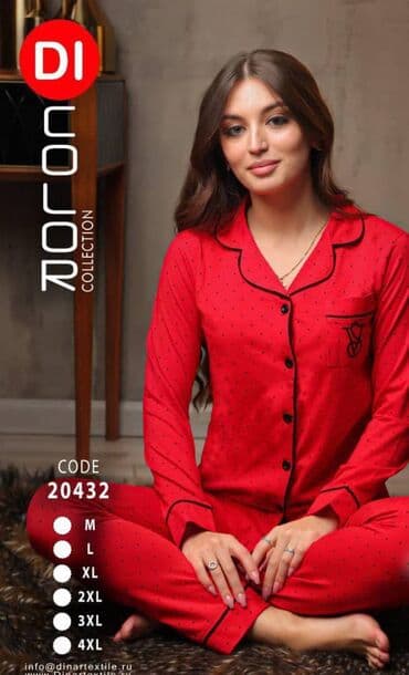 белая ночная сорочка: Пижама, Хлопок, Узбекистанская, XS, S, L — 9