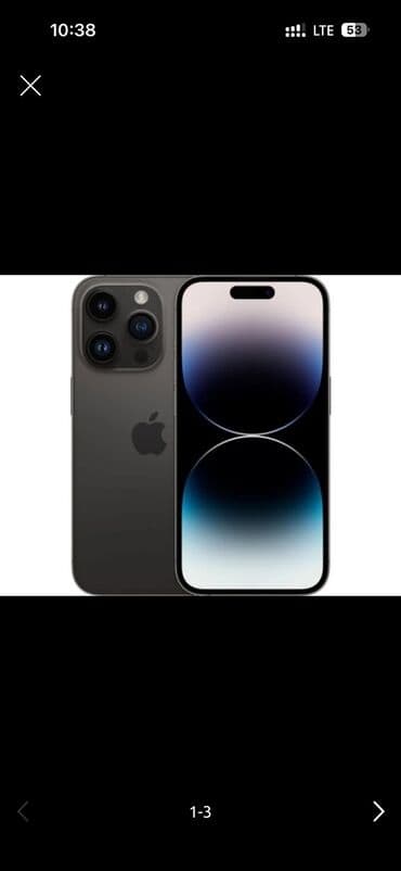 часы механика: IPhone 14 Pro, Б/у, 128 ГБ, Black Titanium, Чехол, Кабель, 78 % — 1