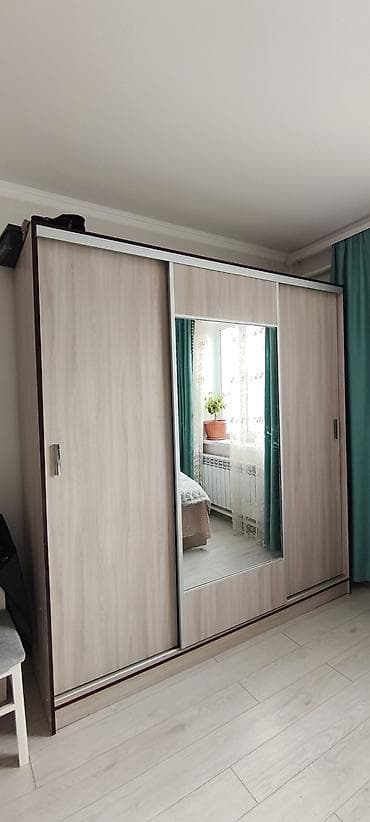 двух спалный: Спальный гарнитур, Б/у, Шкаф, ДСП, Самовывоз, цвет - Бежевый — 1