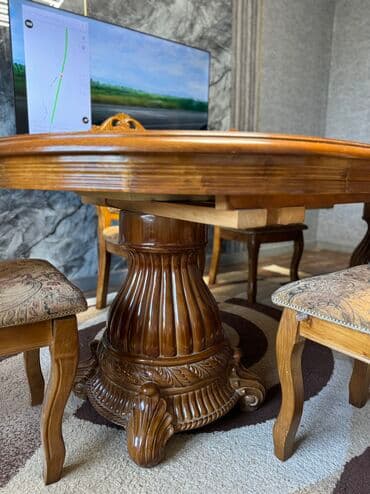 пищевой стол: Кухонный гарнитур, Б/у, цвет - Бежевый, Дерево, Самовывоз — 3