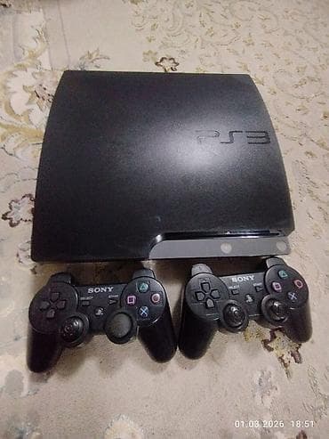 PlayStation 3 (Slim) + 2 геймпада DualShock 3 - Консоль Sony PS3 Slim