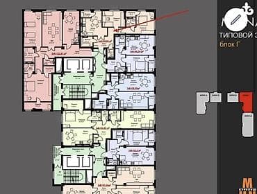 2 bedroom: 2 комнаты, 68 м², Кок-Жар ж/м Элитка, 5 этаж, ПСО (под самоотделку) — 8