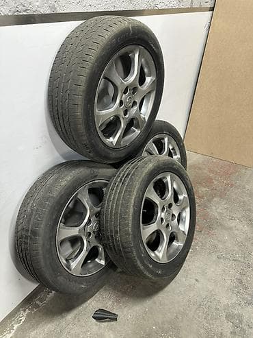 е34 4 4: Колеса в сборе 215 / 55 / R 17, Лето, Б/у, Комплект, Легковые, Литые, отверстий - 5 — 5