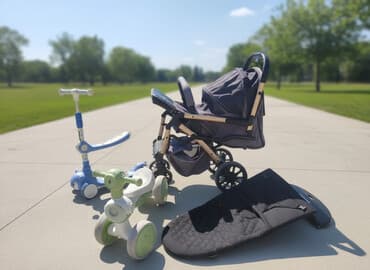 детская машина с пультом: Набор детского транспорта продаю коляска самокат велосипед, уезжаем — 1