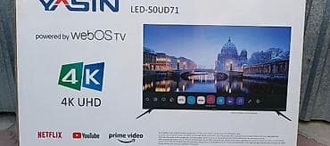 ТВ и видео: Смарт‑телевизор YASIN LED‑50UD71, 50" 127см. диагональ. Стоял на — 1