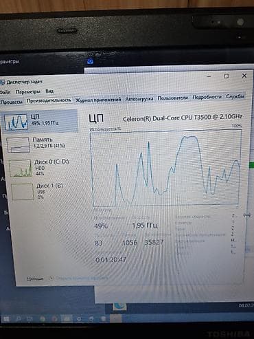 портативный экран для ноутбука: Ноутбук Toshiba, Офисный, Intel Celeron, ОЗУ, RAM: 2 ГБ — 2