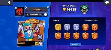 motion design: Продажа аккаунта Brawl Stars. Основные параметры: - Трофеи: 14 428 — 4