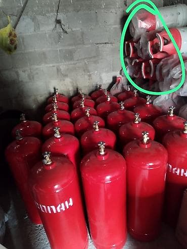 Газовые баллоны (пропан/СУГ), металлические, окраска красная