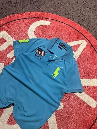 Футболки: Мужская футболка, S, M, Polo Ralph Lauren, Б/у, цвет - Голубой, Самовывоз, Бесплатная доставка, Платная доставка — 2