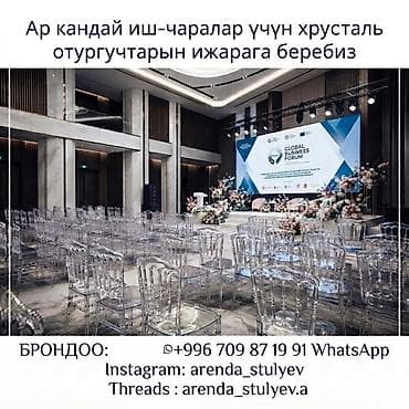 зеркальные наклейки: Аренда прозрачных “хрустальных” стульев для любых мероприятий. - — 1