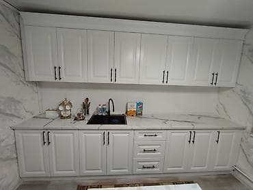 элементы кухонной мебели: Кухонные гарнитуры в неоклассическом стиле под потолок - Фасады — 5