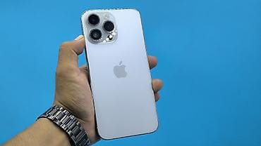 nokia e90: IPhone 14 Pro Max, Б/у, 256 ГБ, Белый, Защитное стекло, Чехол, 81 % — 1