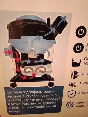 пылесос midea vss1200: Пылесос, Стандартный, Сухая, Влажная, Смешанная, Фильтр для воды — 6