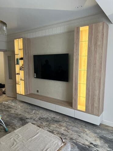 эшик дом: Буйрутма эмеректер, Уктоочу бөлмө, Ашкана гарнитурасы, Үстөл, Шкаф — 11