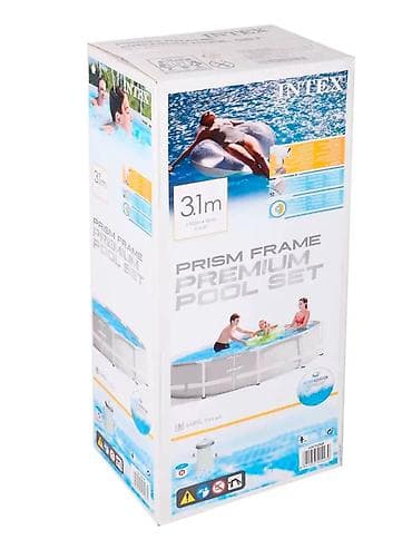 Каркасный бассейн Intex Prism Frame — семейный круглый бассейн для — 7