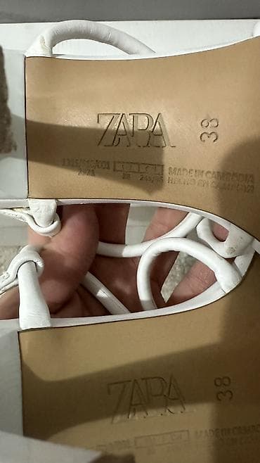 обувь зара: Босоножки, 37.5, 38, Zara, Новый, цвет - Белый, Самовывоз, Платная доставка — 4