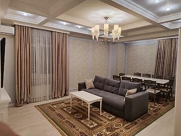 flat osh: 3 комнаты, Риэлтор, Без подселения, С мебелью полностью — 3