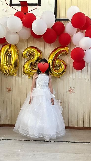 детские белые платья: Детское платье, цвет - Белый, Новый — 3
