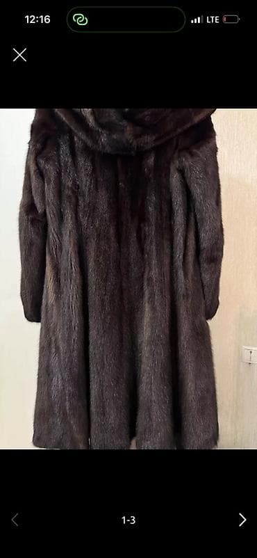 перчатки зима: Норковая шуба с капюшоном, классический коричневый оттенок. - — 3