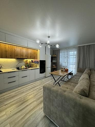 советский ахунбаева: 2 комнаты, 69 м², 4 этаж, Дизайнерский ремонт — 1