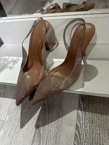 40 размер, стелька 25.5 см Туфли-лодочки с открытой пяткой (slingback)