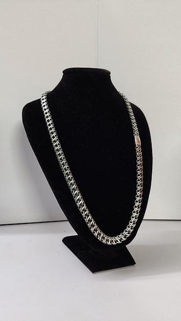 мужской цепочки: Комплект "Гермес" Серебро 925 проба Цепь 76 гр Ширина 8.5 мм Браслет — 1