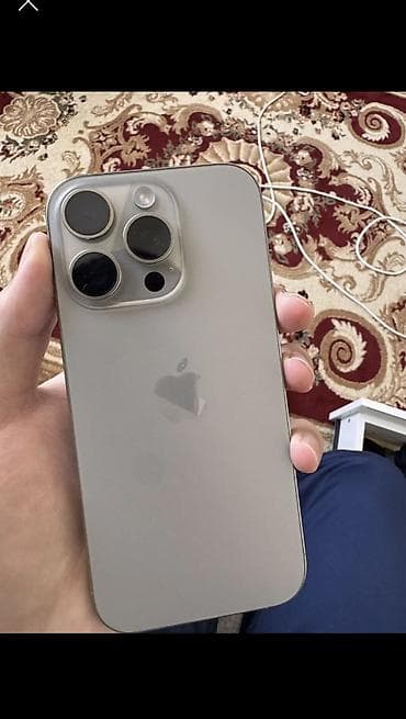 Фото и видеокамеры: IPhone 16 Pro, Б/у, 128 ГБ, Natural Titanium, Зарядное устройство, Защитное стекло, Чехол, 88 % — 1