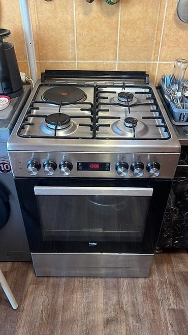 газ плита беко: Beko, Комбинированная, Механическое, Напольная, Б/у, Полная оплата — 1