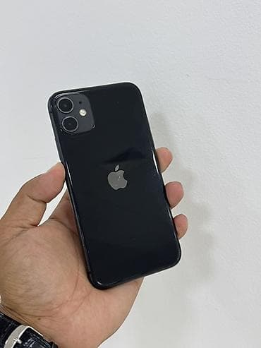 IPhone 11, Б/у, 128 ГБ, Черный, Защитное стекло, Чехол, 73 %
