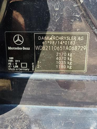 бампер 211 мерс: Mercedes-Benz E-Class: 2002 г., 3.2 л, Автомат, Бензин, Седан — 6