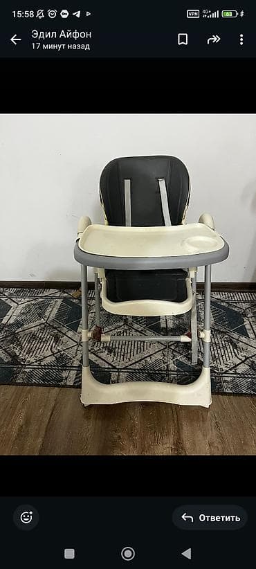 pop it: Стульчик для кормления в сером цвете Для ребенка очень удобно и — 2