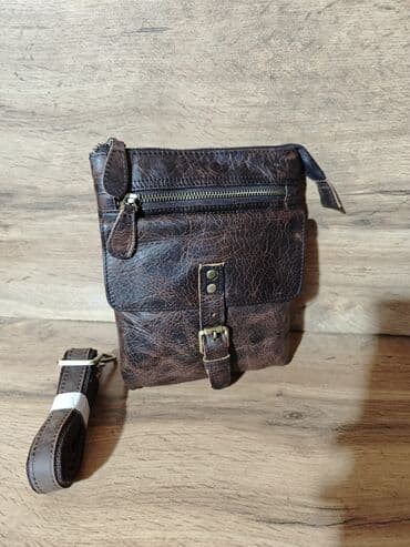 pull bear: Барсетка, Материал: Натуральная кожа, Новый — 4