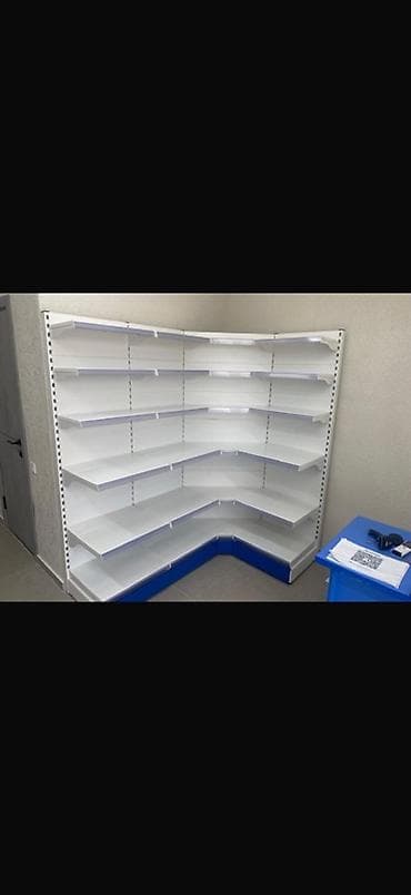 машазин: Угловой торговый стеллаж (пристенный) DIA - Конфигурация: Г‑образный — 4