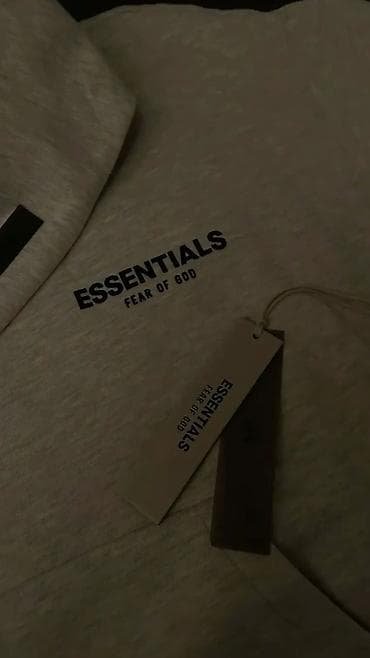 Эркектер кийими: Эркектердин толстовкасы, L, Essentials, Жаңы, түсү - Боз, Акылуу жеткирүү — 2