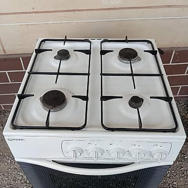 Газовая печь, Indesit, Б/у, Напольная, цвет - Белый, Полная оплата — 1