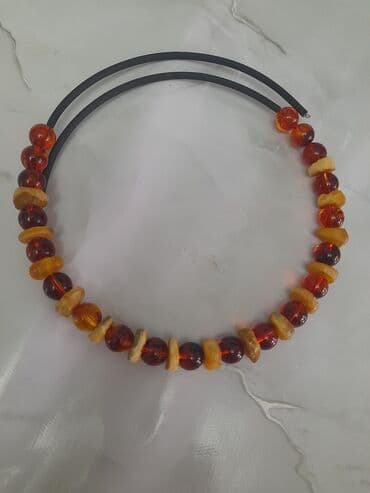 купить свадебное платье недорого: Набор украшений из янтаря цвета коньяк. длина бус 90 см,браслета 20 — 11