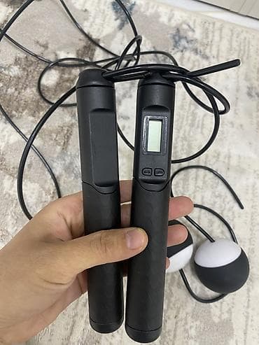 Электронная скакалка 2-в-1 с счетчиком - Ручки с нескользящим