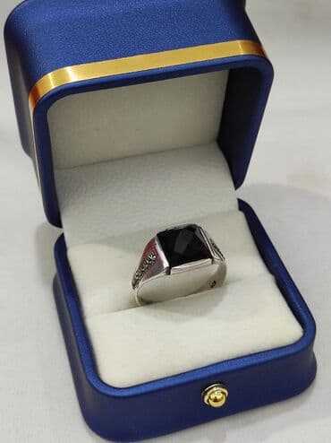 где можно купить обручальные кольца недорого: Кольцо, Печатка, Проба 925, Мужские, Агат, Новый — 2