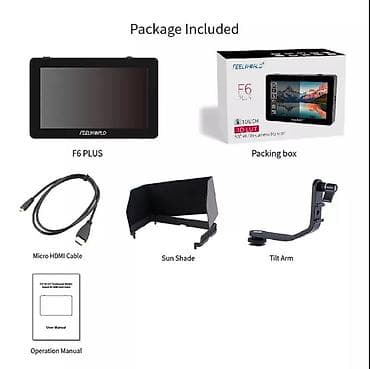 ring light: FEELWORLD F6 PLUS — 6-дюймовый сенсорный on‑camera монитор для — 4