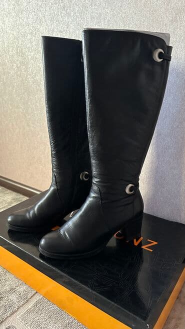 обувь для охоты: Сапоги ( евро-зима) 38 размер, 5 см каблук. Кожаные, натуральный мех — 1