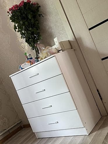Комод для одежды, Без зеркала, ЛДСП, цвет - Белый — 1