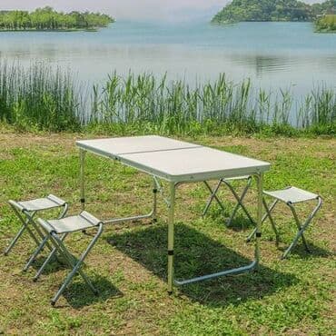 купить стол и стулья для пикника: Бүктөмө кошумча коюлган үстөл, Жаңы, Башка материал — 1