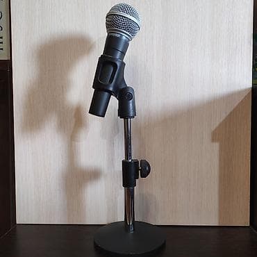 mchose s9 pro: Динамический вокальный микрофон Shure SM58 с настольной стойкой — 1