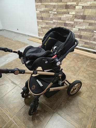 коляска трансформер: Коляска, Другой бренд, цвет - Черный, Б/у, Самовывоз — 9