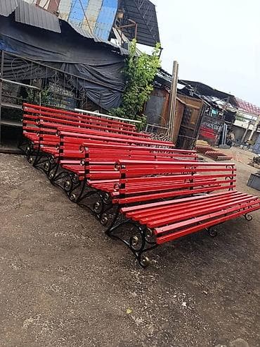 скамейка с козырьком: Скамейка Металл, Со спинкой, С крышей — 2