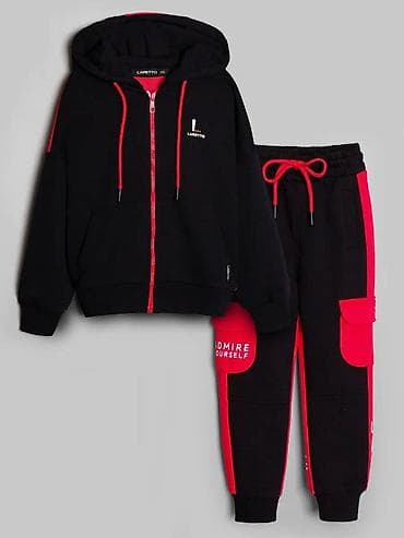 спортивный костюмы: Комплект, цвет - Красный, Новый — 7