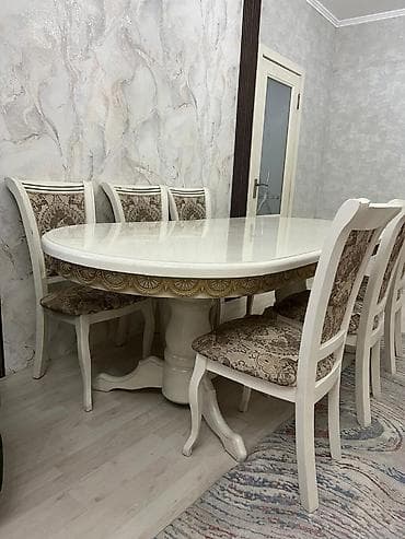 dinner table: Стол и стул для зала, цвет - Бежевый — 5