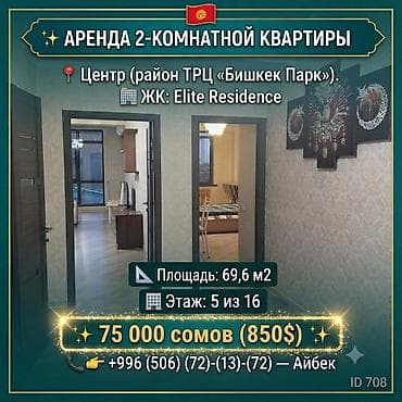 2 комнаты, Агентство недвижимости, С мебелью полностью