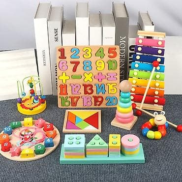 детский кыргыз көйнөк: Набор развивающих деревянных игрушек для малышей В комплекте: - — 8