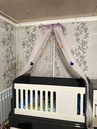 Двухъярусные детские кровати: Детская кровать трансформер, Б/у, Другой тип, цвет - Серый — 2